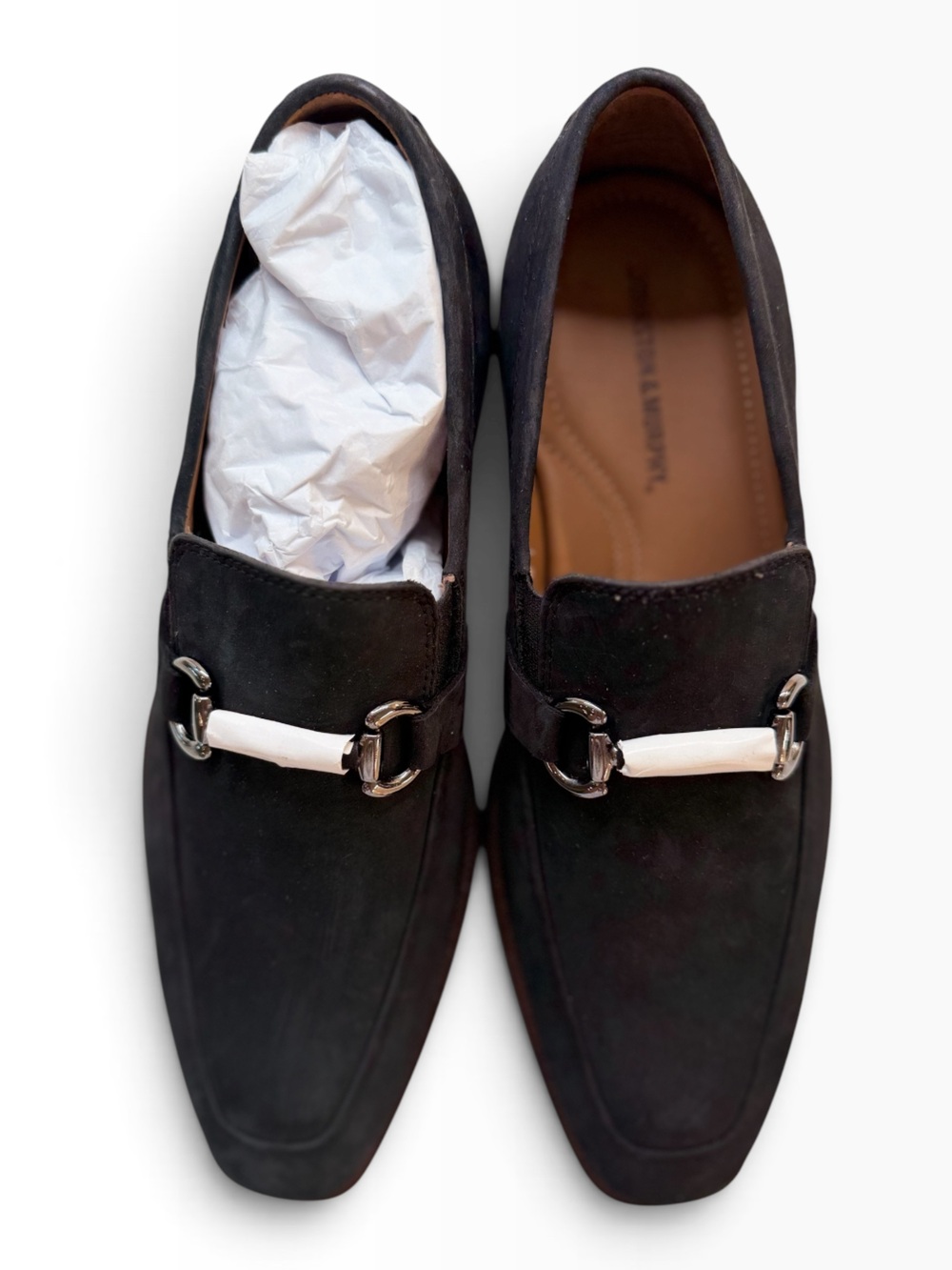 Johnston & Murphy Everett Black Nubuck Horsebit Loafers Men’s 9.5M NWOT